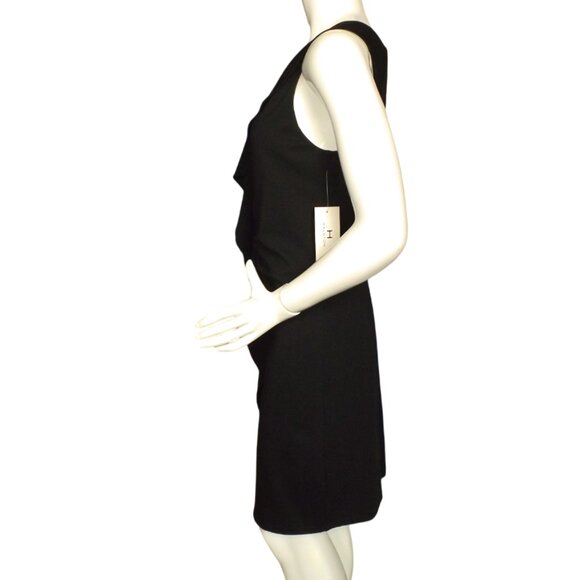 new H HALSTON Dress, 8, Black, Asymmetrical, Ruffle front, Sleeveless - Picture 7 of 15